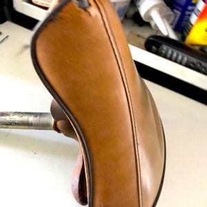 Antique bike leather seat